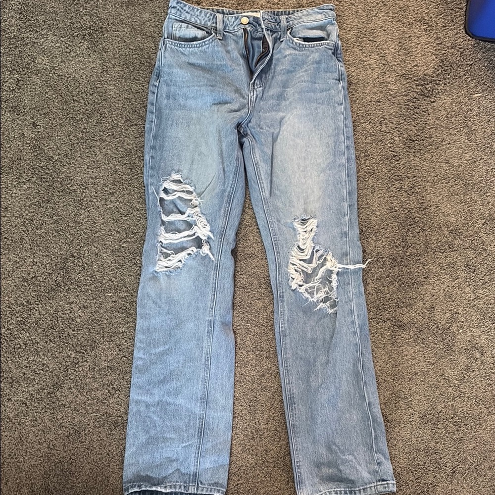 Distressed Light Blue Women's Jeans